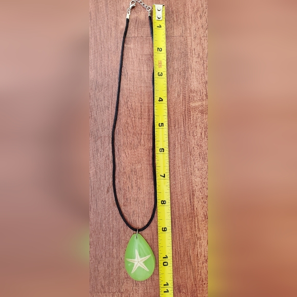 Starfish Resin Necklace Pendant Black Cord Beachwear Jewelry - Picture 5 of 5